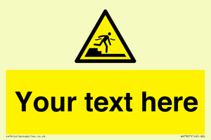 Custom warning Submerged step or steps